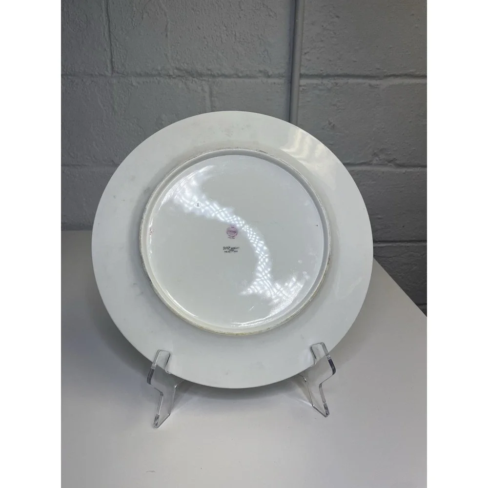 Minton H2581 Chop Plate Charger Garland Urns Floral Gold Pink Blue‎ Green 12.5